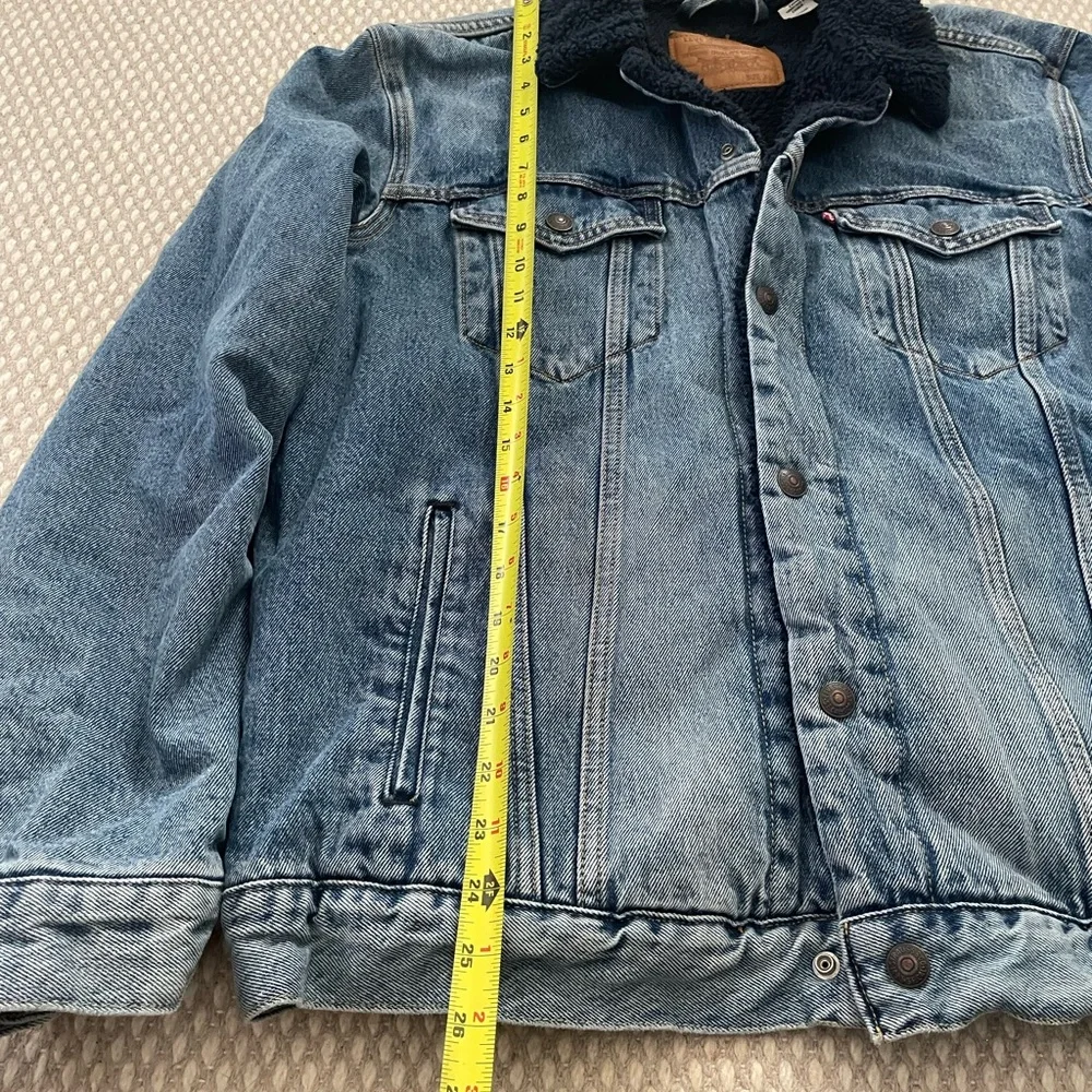 Levi's Blue Denim Sherpa-Lined Jacket - Picture 8 of 11